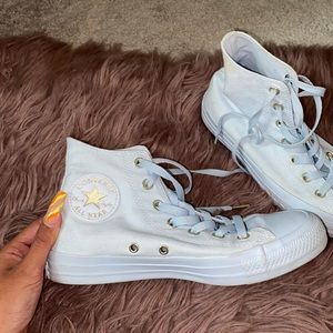 baby blue converse worn once